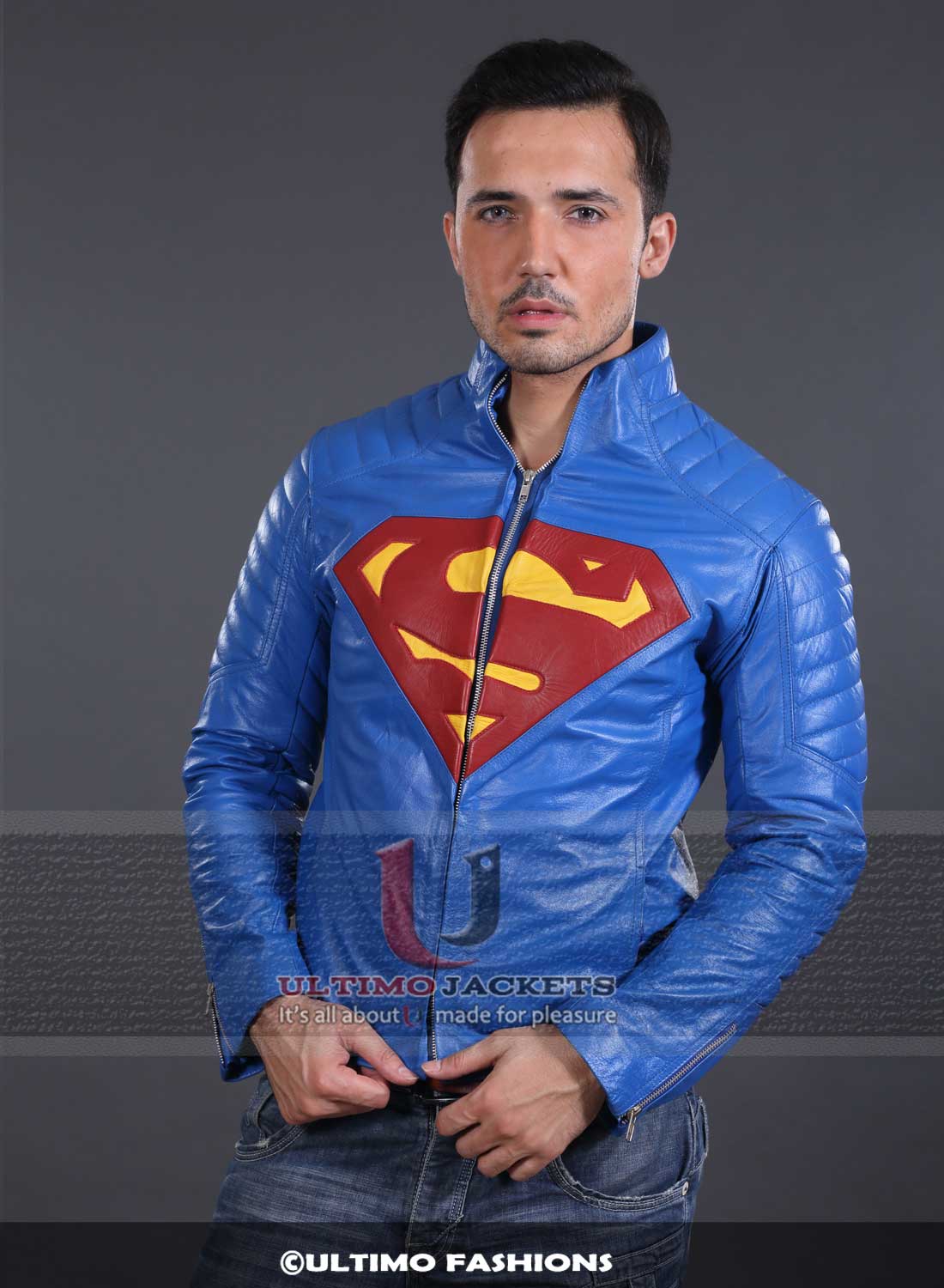 New Leather Jacket 2015 Winter Fashion Mens Diagonal